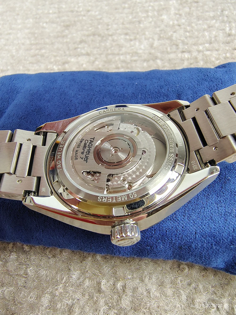Ladies TAG Heuer Carrera Date Automatic 36mm, Pink Calibre 7 Ref. WBN2313.BA0001
